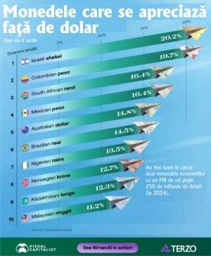 Israeli Shekel, the currency with the biggest appreciation against the dollar